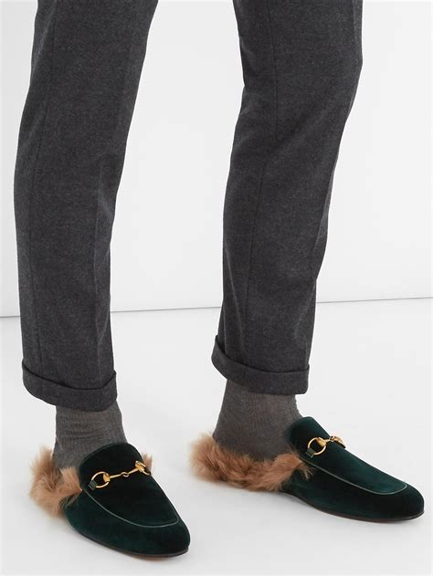 gucci princetown loafers with fur|Gucci princetown loafers sale.